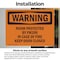 Signmission Room Protected By Fm200 In Case Of Fire OSHA Warning Sign, Vinyl Decal, 10in W x 7in L, 2PK OS-2PACK-WS-D-710-L-12381 - alternate 5